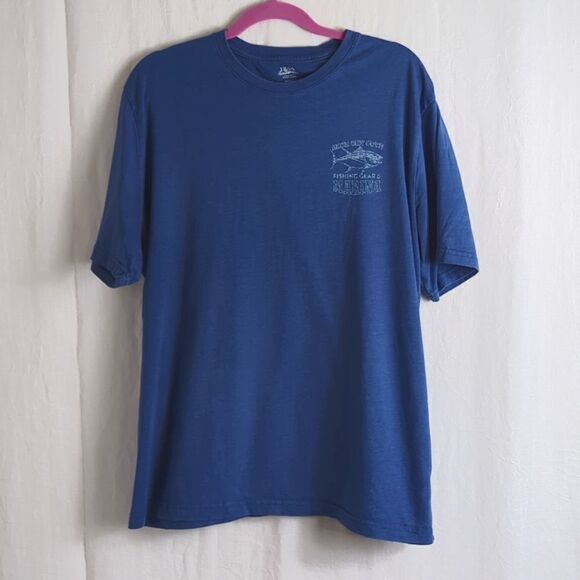 Izod Short Sleeve Blue Distressed Graphic Tee Shirt XL - Picture 2 of 6